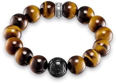 Thomas Sabo Men's Bracelet Brown Rebel at Heart 925 Sterling Silver A1574-806-2